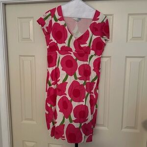 Large modern floral print mini dress